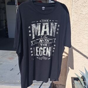 The Man The Myth Black Graphic Tee